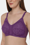 Intimacy Double Layered Non Wired 3/4th Coverage Lace Bra - Magic Purple — thumbnail 6